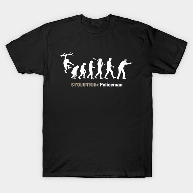 Evolution Of Policeman T-Shirt by ThyShirtProject - Affiliate